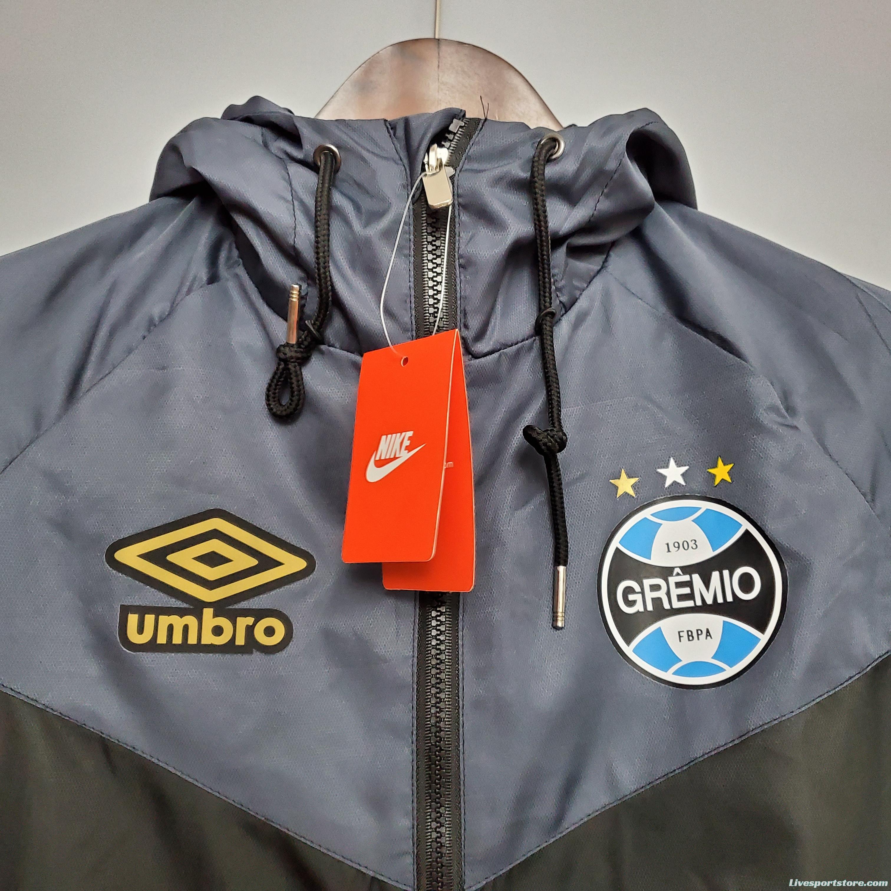 Windbreaker Gremio Black Soccer Jersey