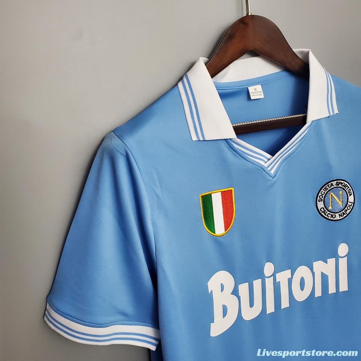 Retro Napoli 86/87 home Soccer Jersey