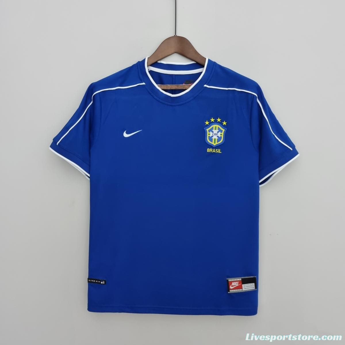 Retro 1998 Brazil away Soccer Jersey