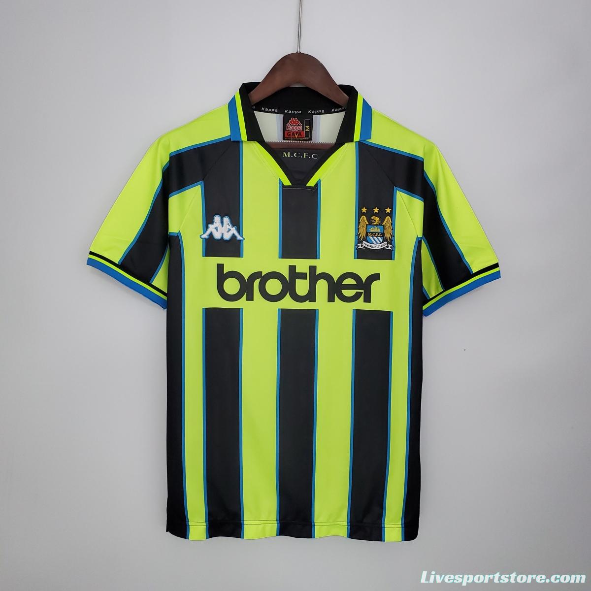 Retro Manchester City 98/99 away Soccer Jersey