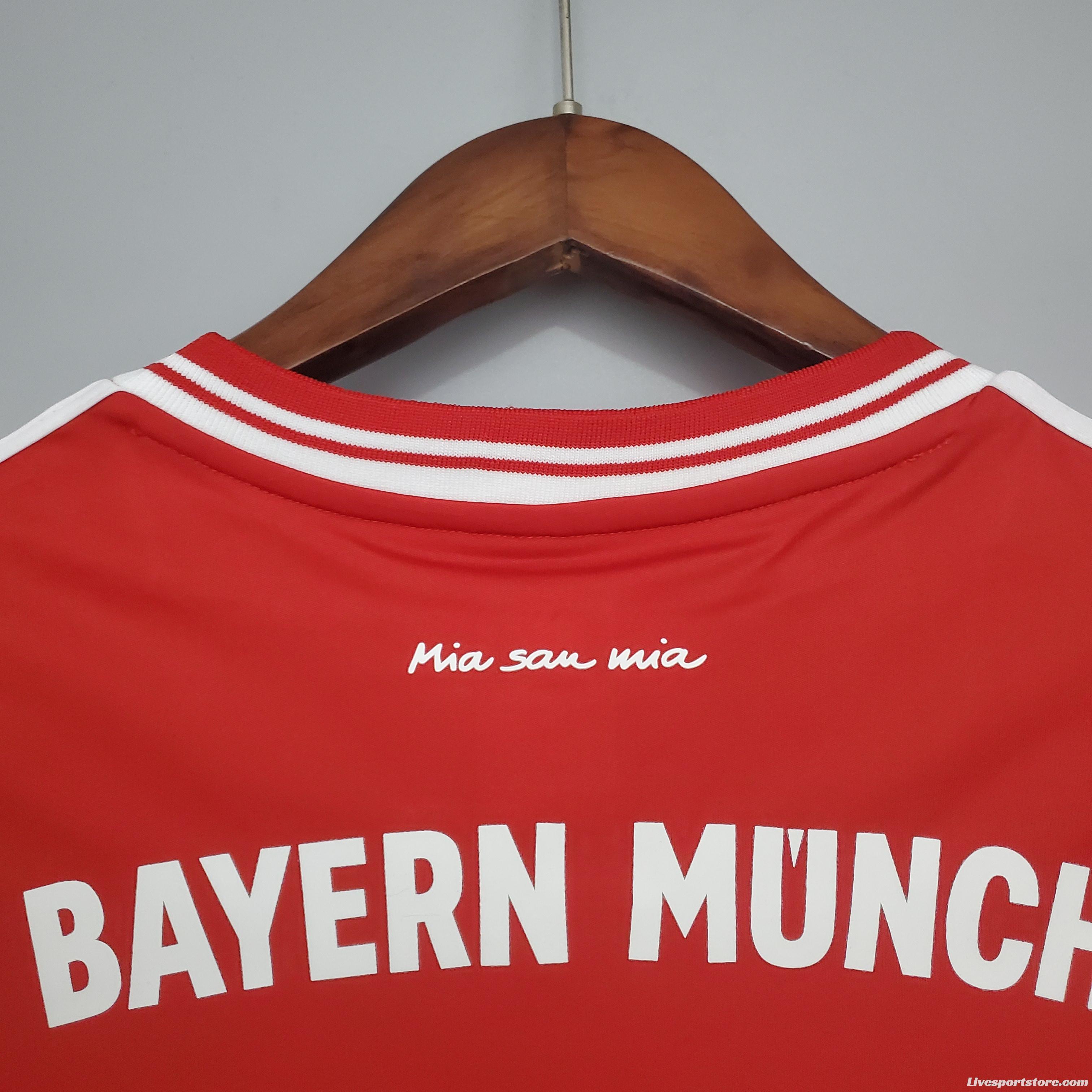 Retro long sleeve Bayern Munich 12/13 Champions League home Soccer Jersey