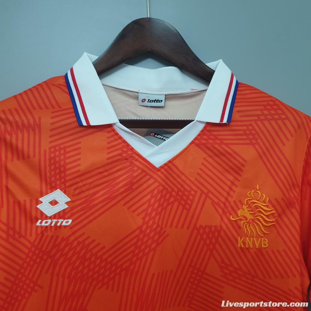 Netherlands 1991 retro shirt home Soccer Jersey