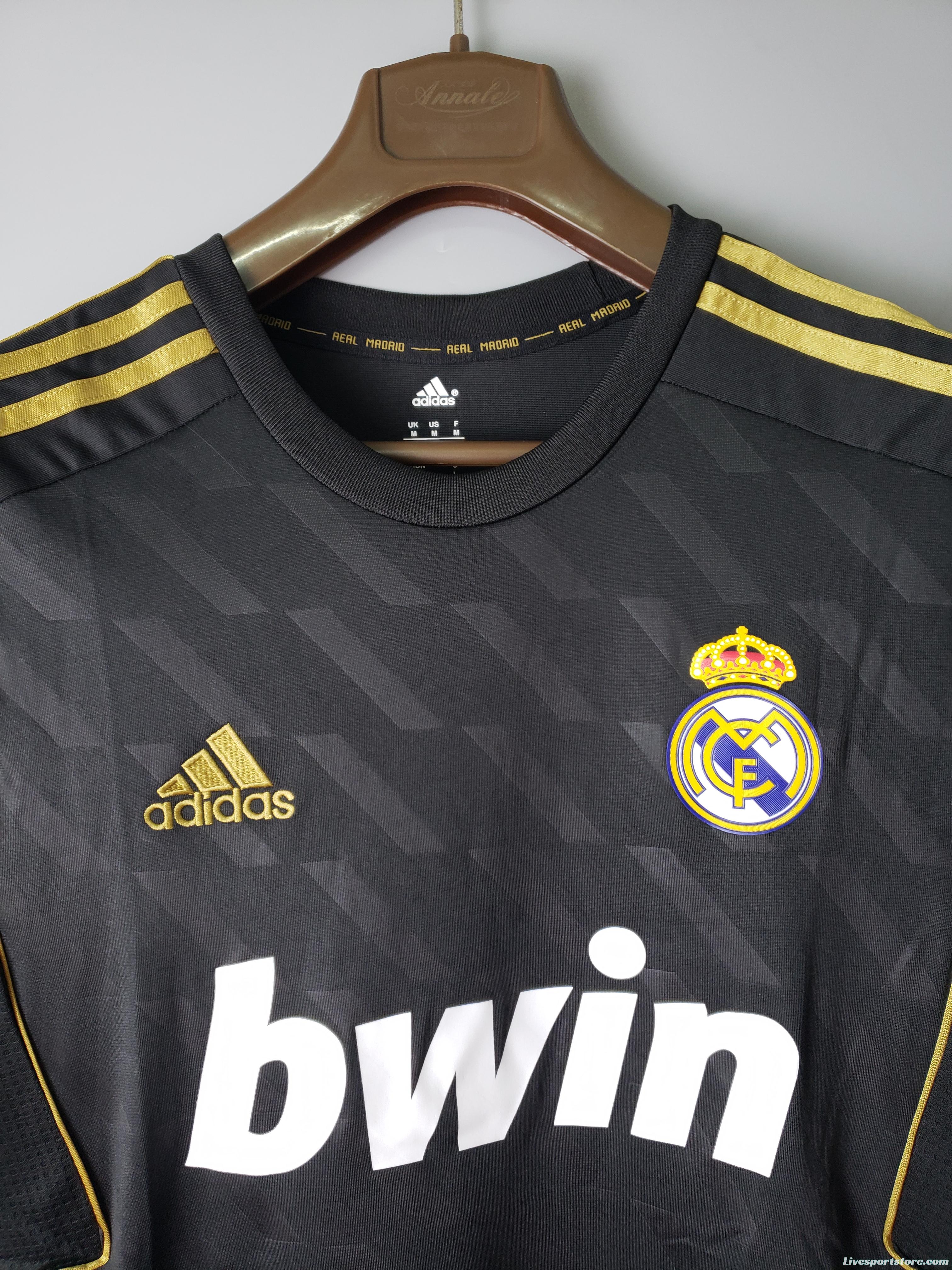 2012 Real Madrid black short sleeve Soccer Jersey