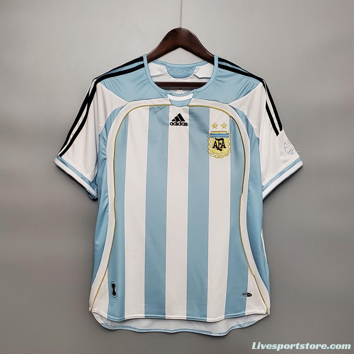 Retro 2006 Argentina home Soccer Jersey