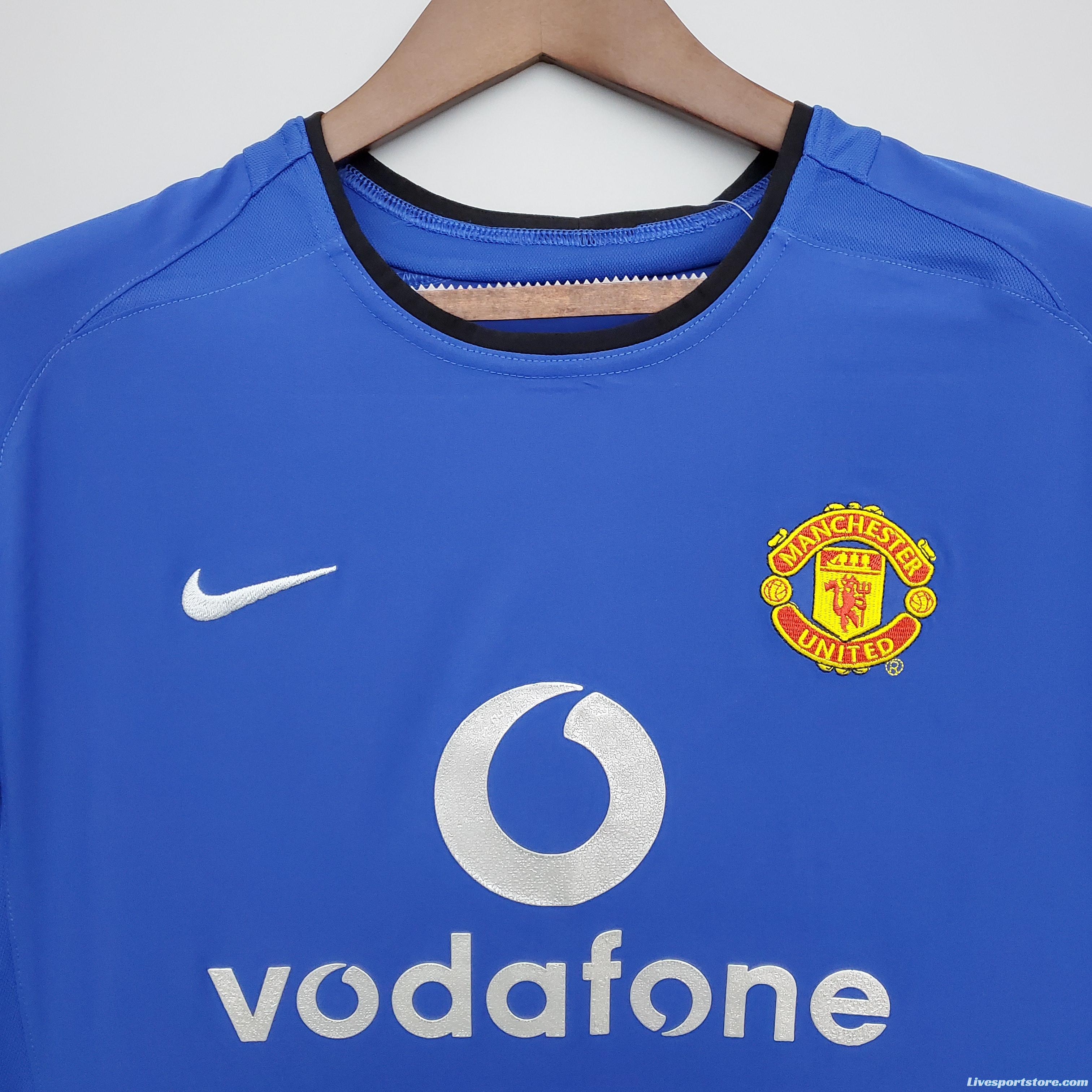 Retro Manchester United 02/04 away Soccer Jersey