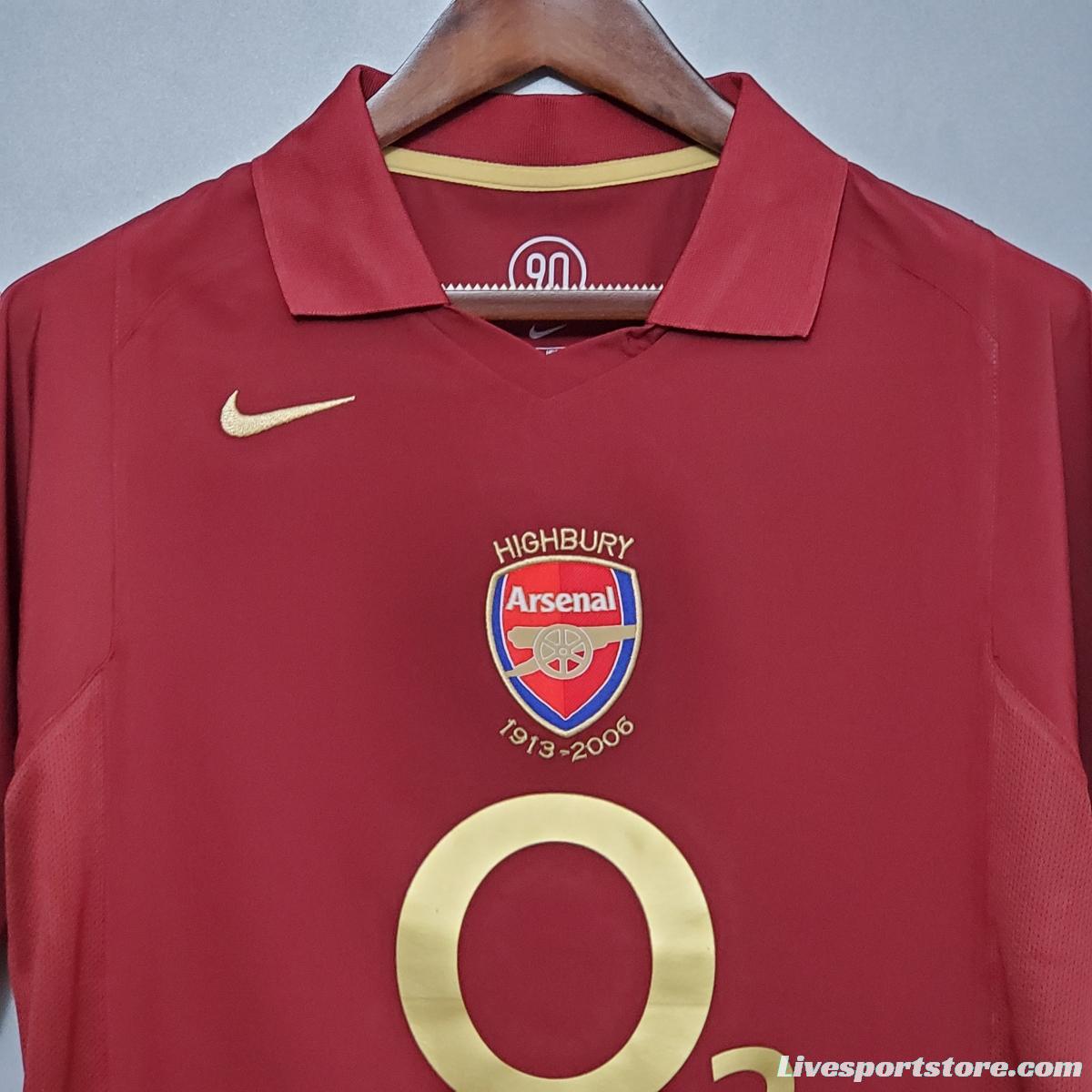 Retro 05/06 Arsenal home Soccer Jersey