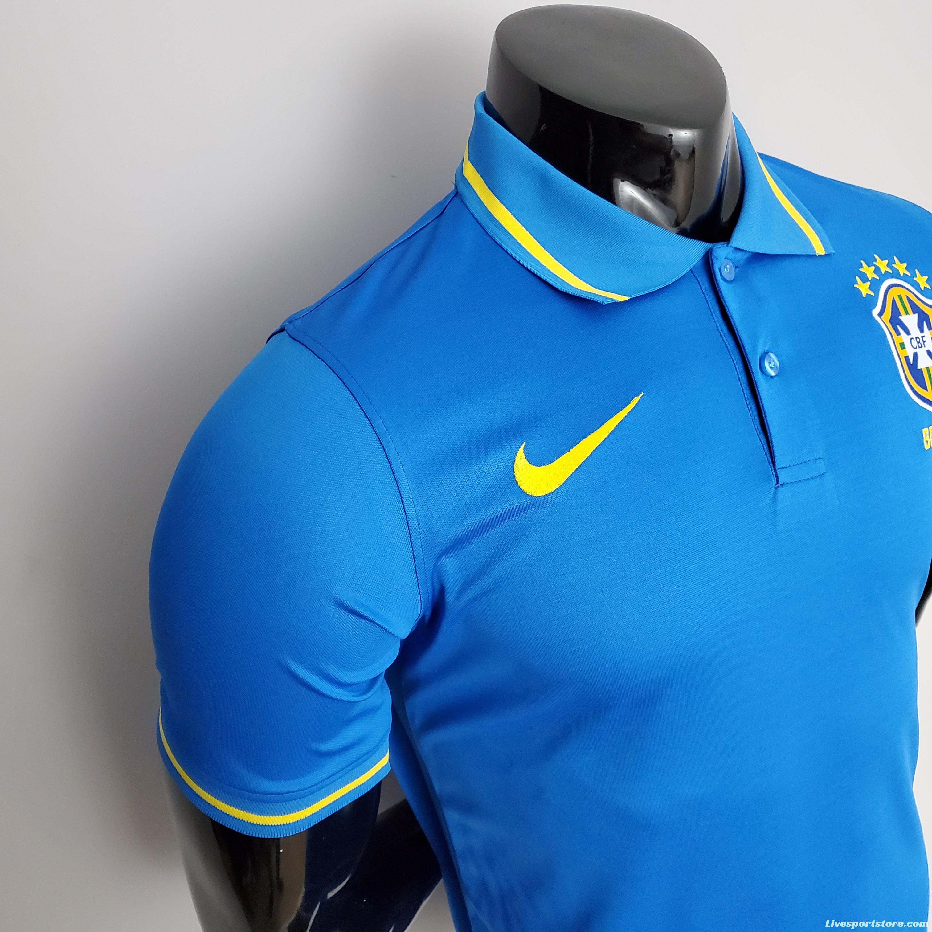 POLO Brazil Blue Soccer Jersey