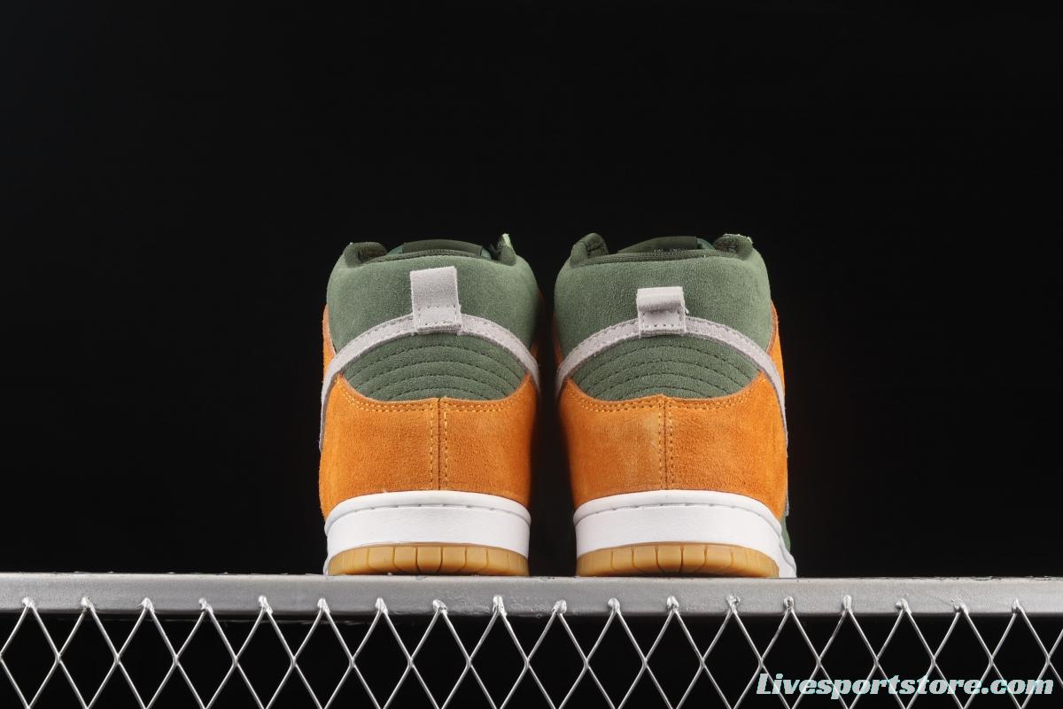 NIKE SB DUNK High Premium Homegrown autumn forest color SB buckle rebound fashion casual board shoes 839693-302