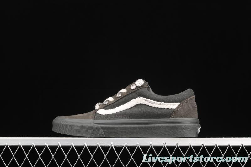 C2H4 x Vans Old Skool RelicStone joint style dark gray low-top casual board shoes VN0A5AO92YD