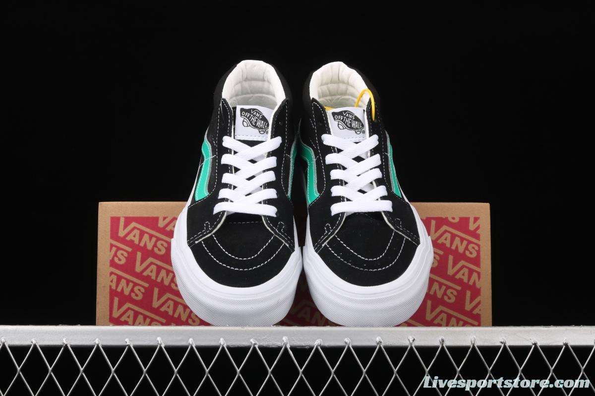 Vans Sk8 Mid Vansi Zhongbang series candy green leisure board shoes VN0A3WM34FV