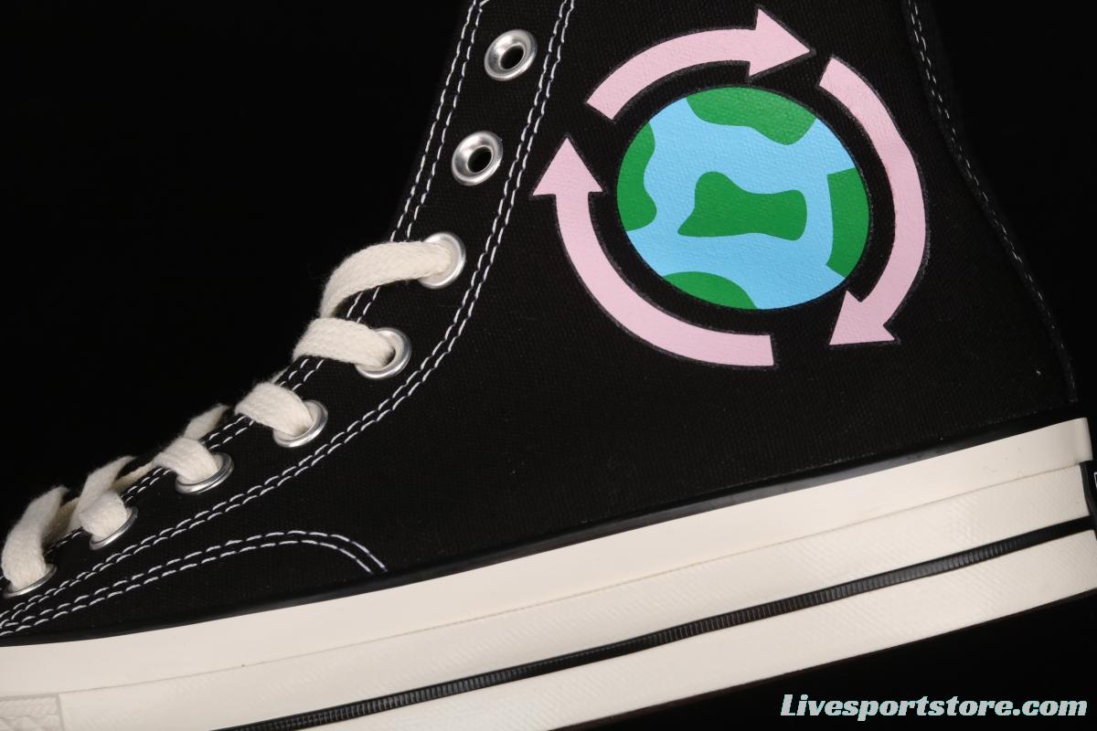 Converse Chuck Taylor All Star Seek Peace Hi Star Classic High Top Series Leisure Vulcanized Board shoes 162050C