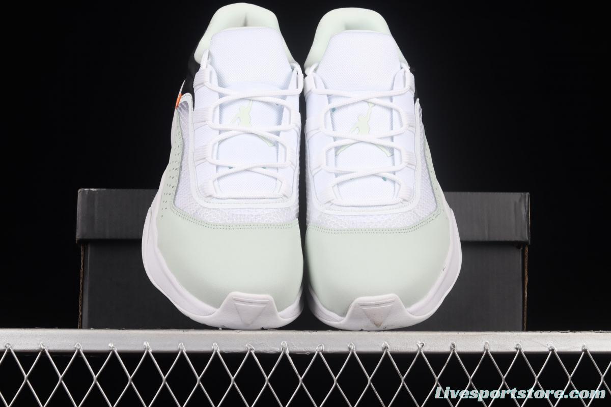 Air Jordan 11 CMFT Low 1 white, black and green low-side anti-skid shock absorber basketball shoes CW0784-300