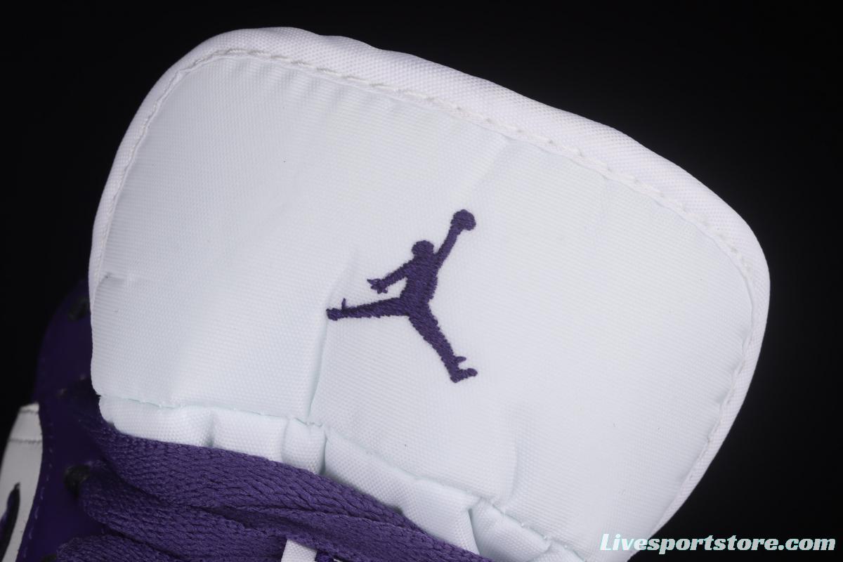 Air Jordan Low White and Purple Coat low-end Culture Leisure Sports Basketball shoes DC0774-500