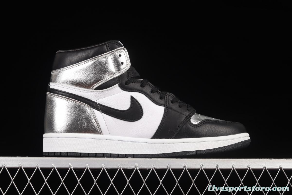 Air Jordan 1 High OG Wmns Silver Toe metal black silver silver toe CD0461-001