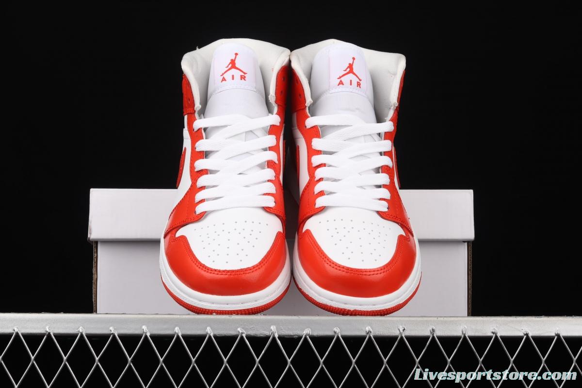 Air Jordan 1 Mid Havana Red Zhongbang Basketball shoes BQ6472-116