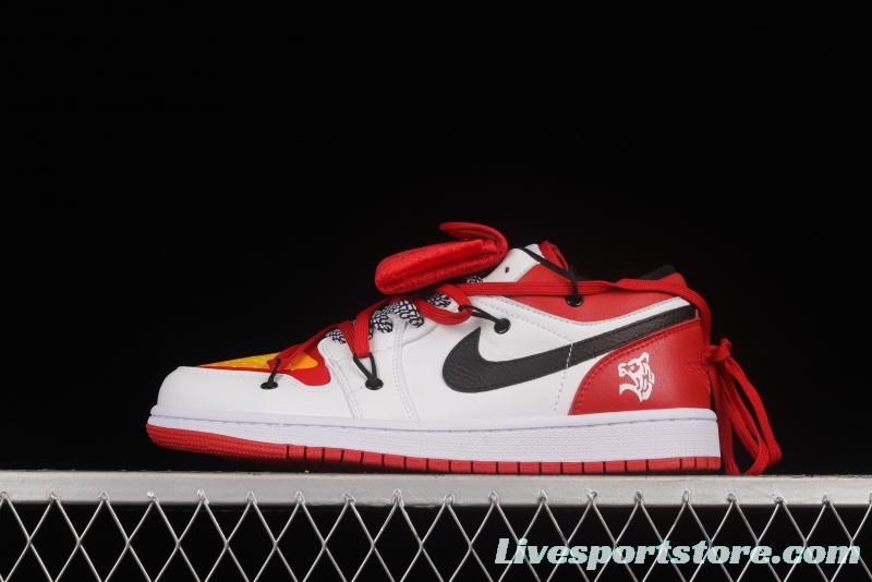 Air Jordan 1 Low Custom Version Vibe Flavor Deconstruction Sports Culture Basketball Shoes 553558-118