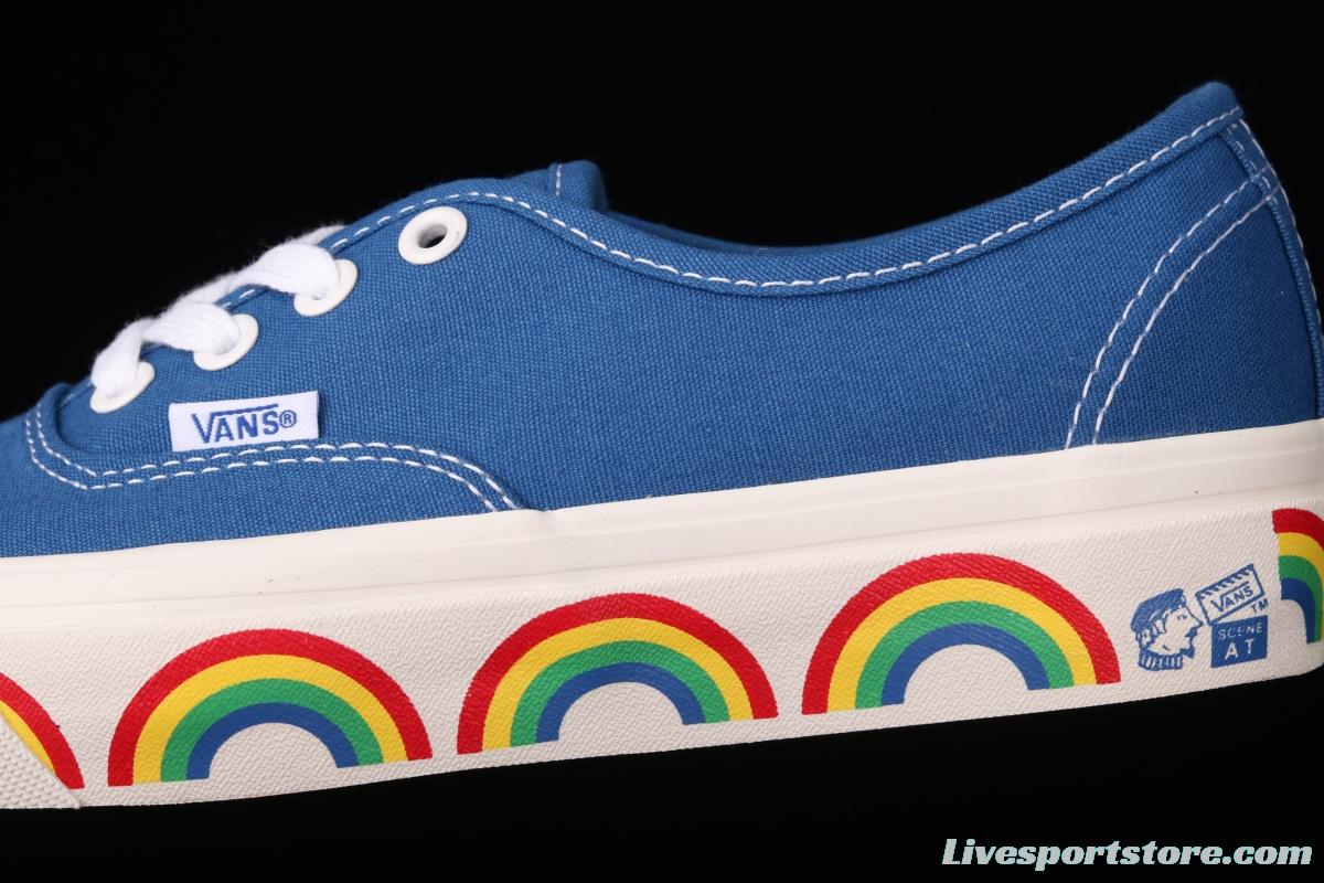 Vans Authentic blue rainbow Anaheim low-top casual board shoes VN0A54F241D