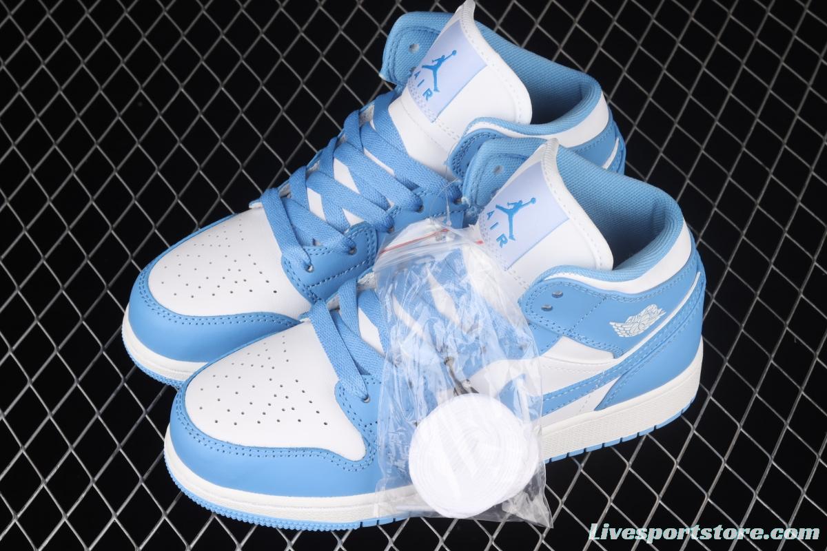 Air Jordan 1 Mid North Carolina Zhongbang Basketball shoes 554725-106