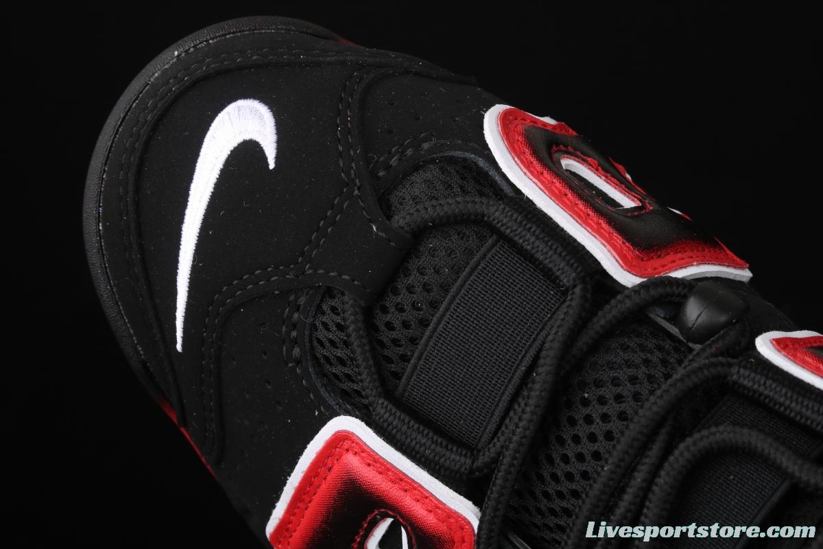 NIKE Air More Uptempo 96 QS Laser Crimson Pippen initial series classic high street leisure sports culture basketball shoes black lava gradual red and white CJ6129-001