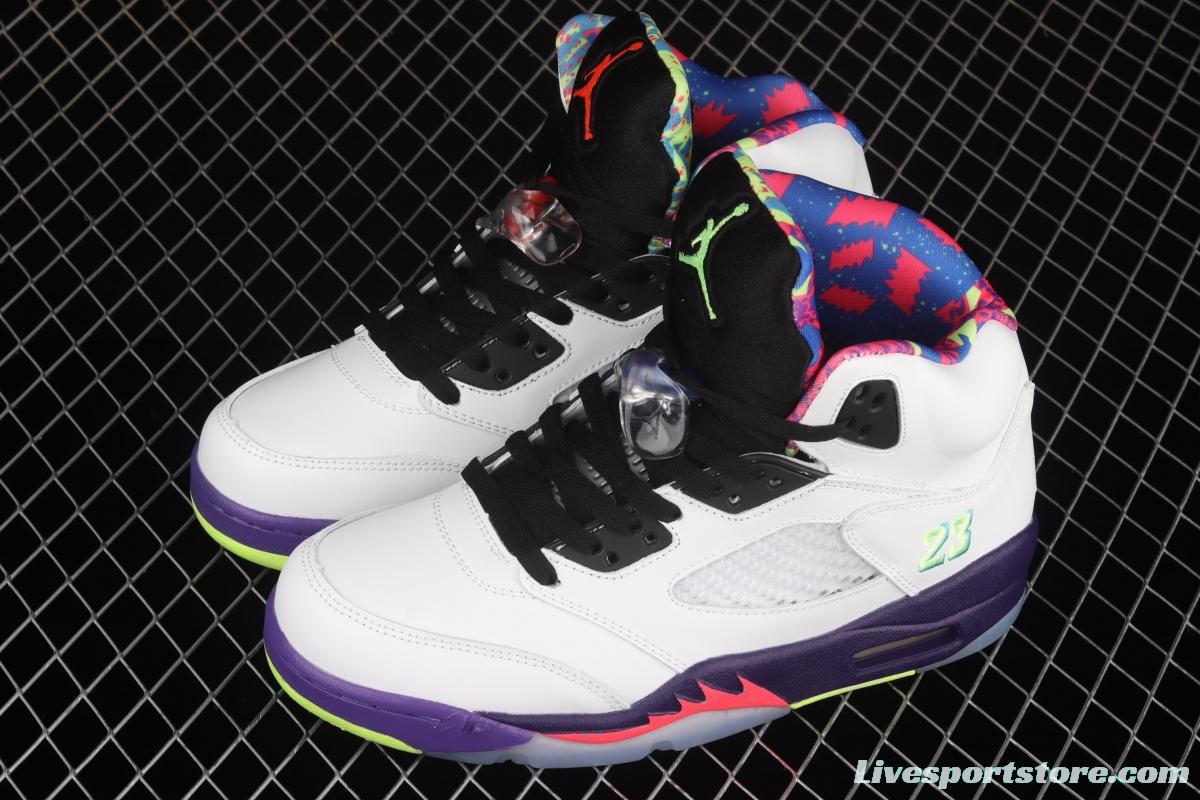 Air Jordan 5 White Bel-Air fresh Prince 2020 Edition College Purple DB3335-100