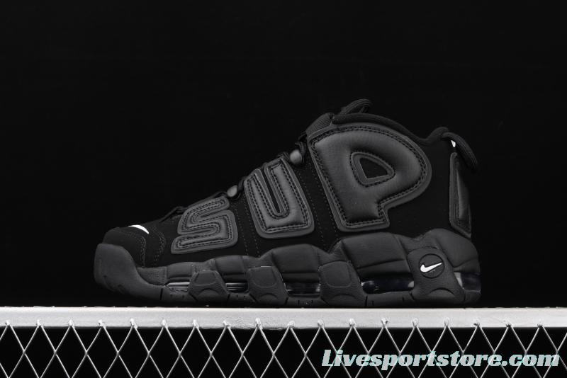 Supreme x NIKE Air More Uptempo co-signed AIR classic high street leisure sports basketball shoes 902290-001