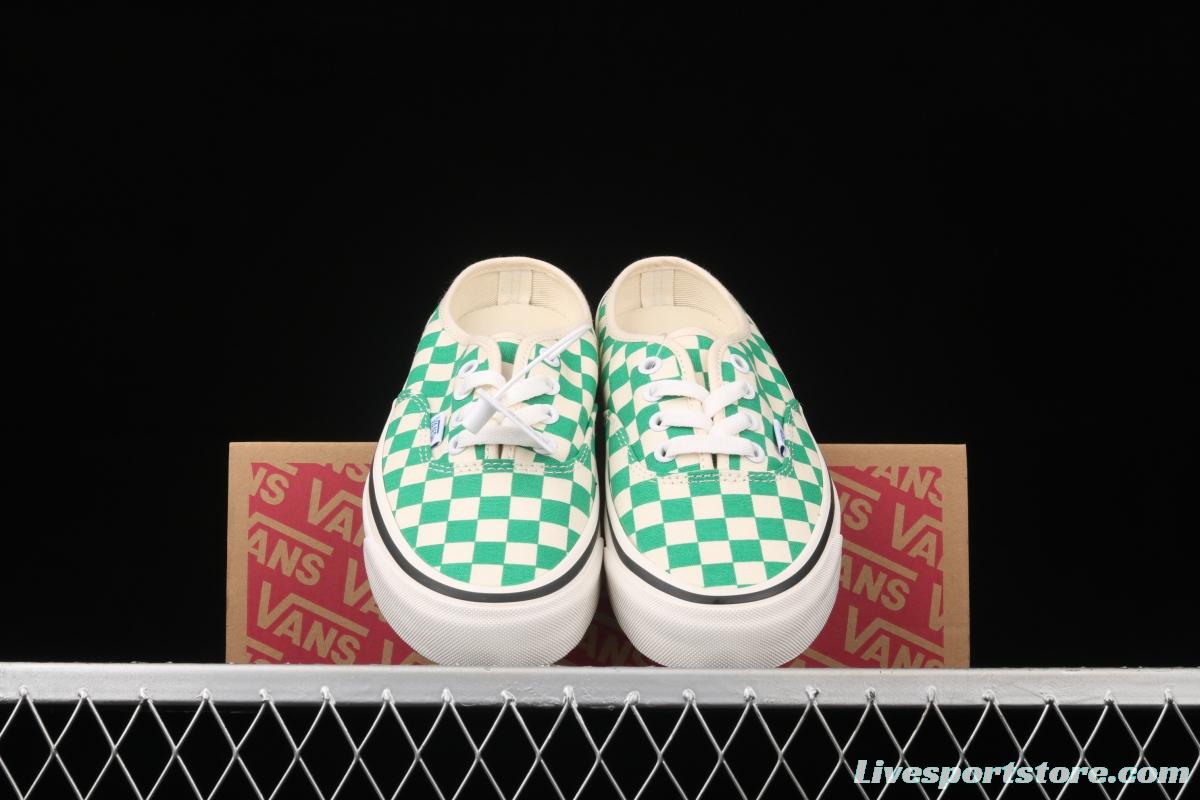 Vans Authentic checkerboard semi-dragged canvas lazy shoes VN0A54F75GR