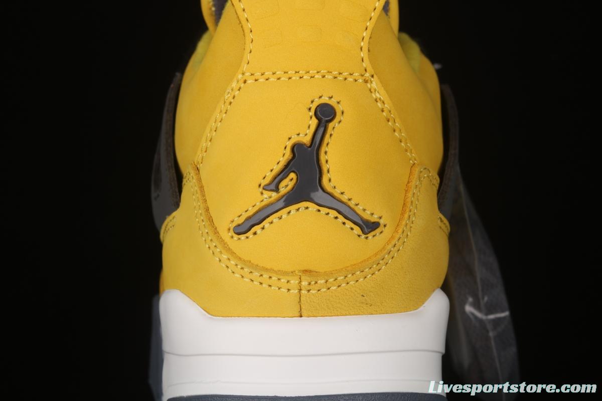 Air Jordan 4 Lightning duplicates white and yellow electric letter CT8527-700