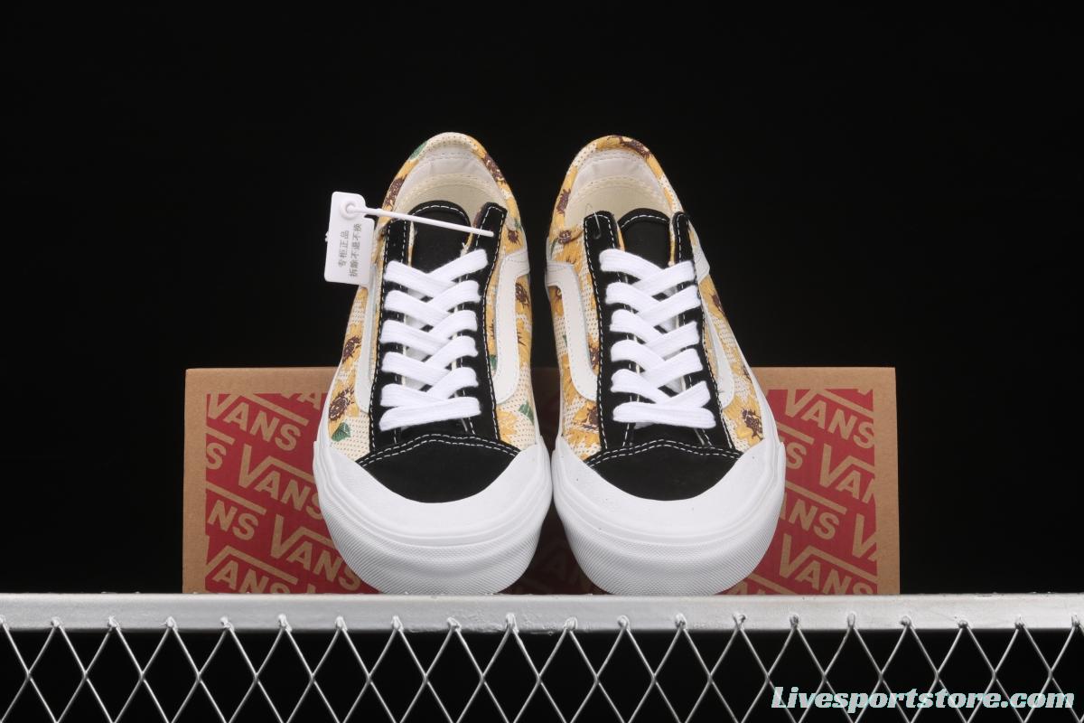 Vans Style 36 SF Sunflower Daisy PEACEMINUSONE short head Limited Edition Skateboard shoes VN0A5HFF6SR