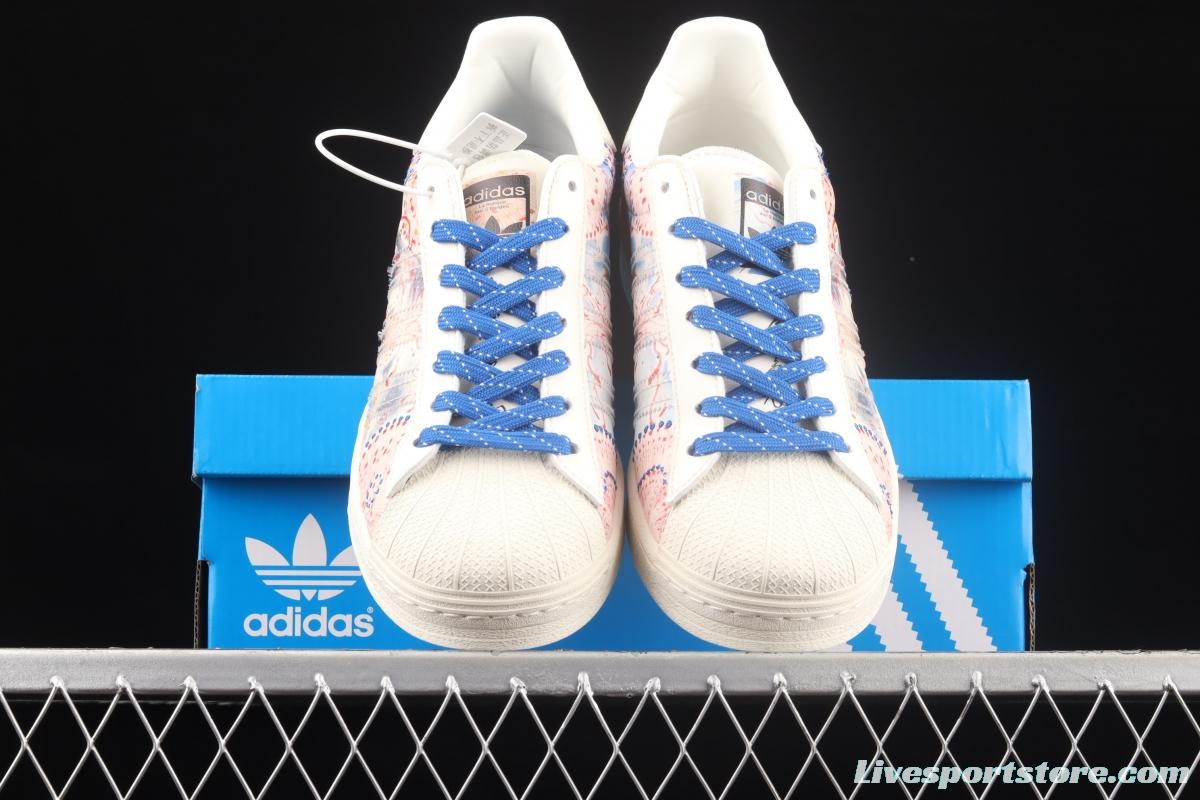 Adidas Superstar SST Stmos GX7791 joint style floating world painted shell head full-head casual board shoes