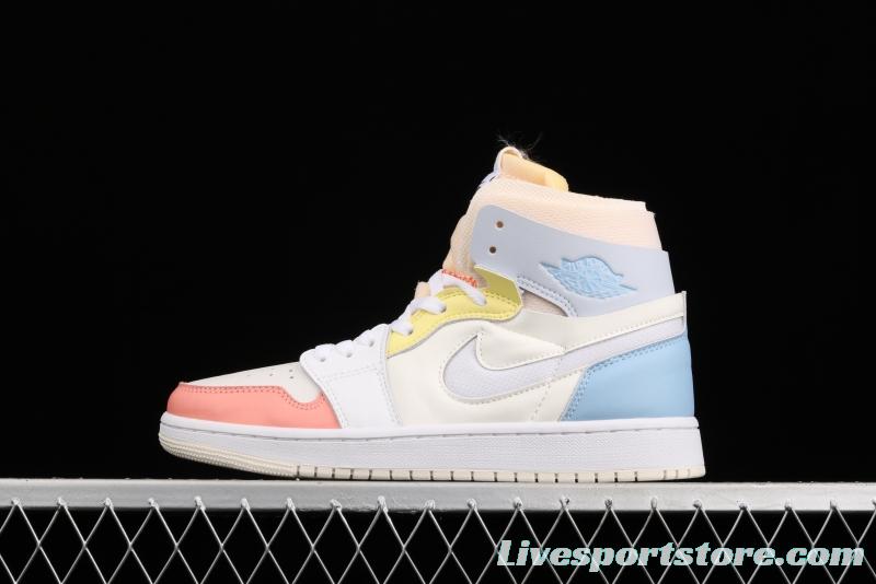 Air Jordan 1 Zoom Air CMFT candy color high top basketball shoes DJ6910-100