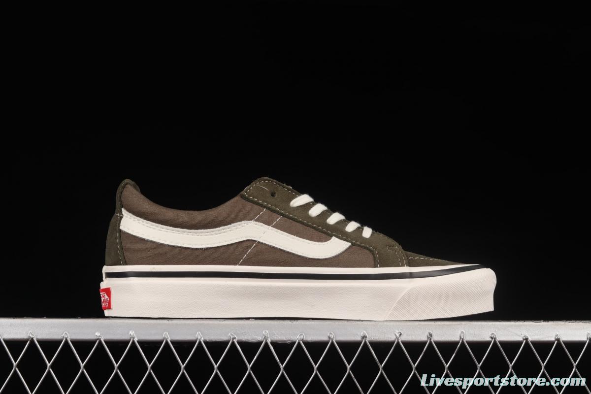 Vans Sk8-Low Reissue S Yu Wenle same style army green low-top casual board shoes VN0A4UW12V7