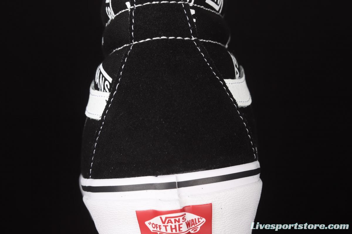 Vans SK8-Hi classic black and white letters logo high top casual board shoes VN0A4U3CTDW