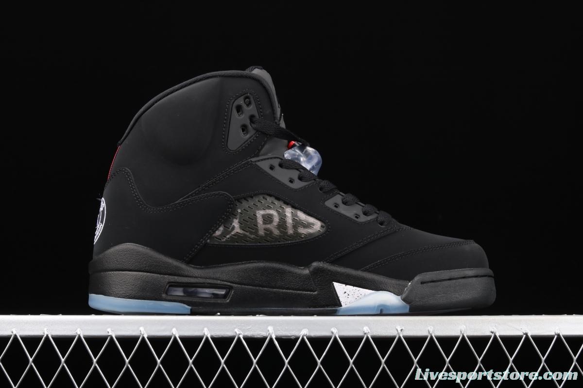 Air Jordan 5 OG Black Metallic Black Silver AV9175-001