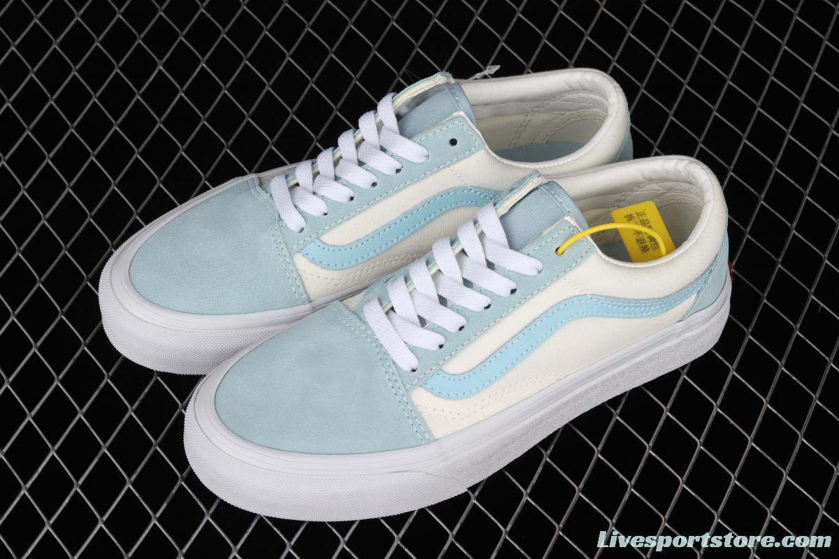 Vans Style 36 Milk Blue side striped low-top casual board shoes 4F69LX