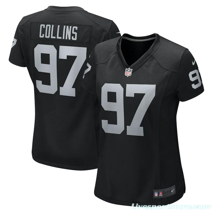 Women's Maliek Collins Black Player Limited Team Jersey