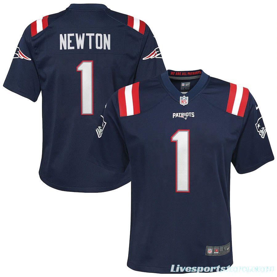 Youth Cam Newton Navy Player Limited Team Jersey