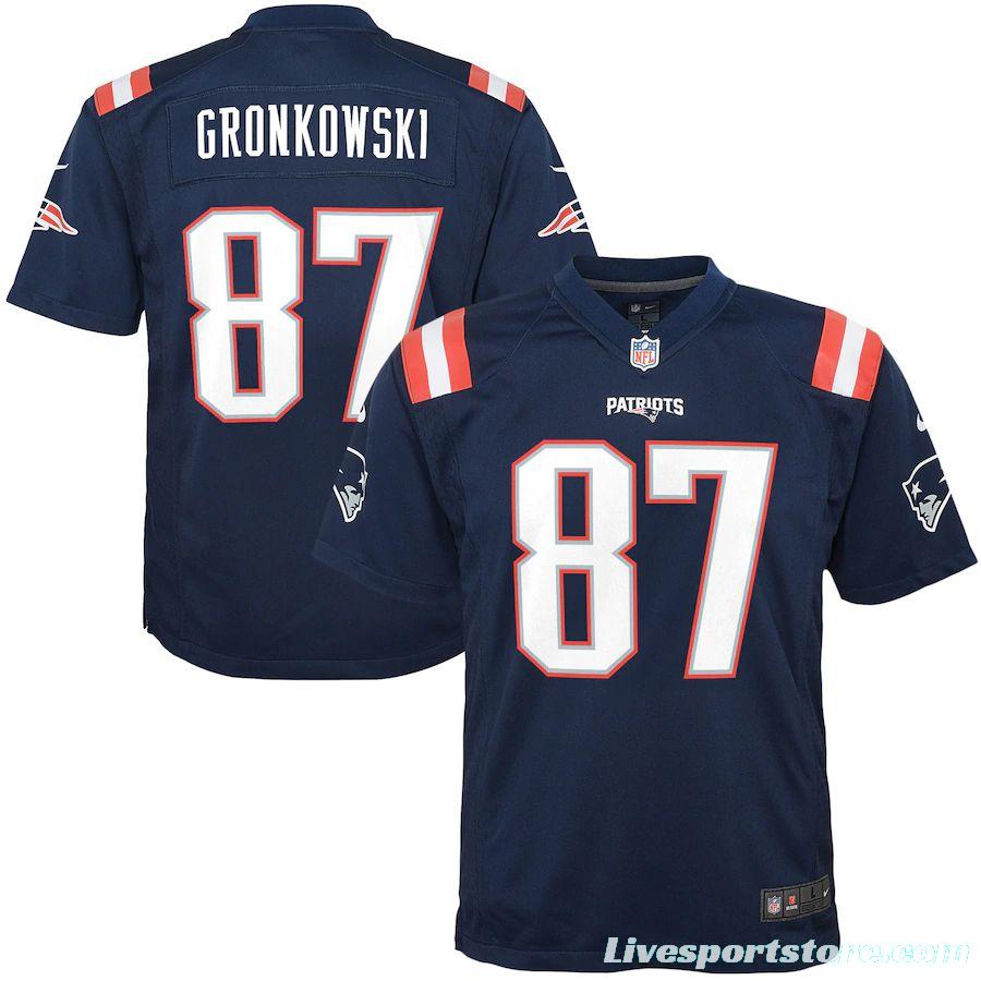 Youth Rob Gronkowski Navy Rush Player Limited Team Jersey