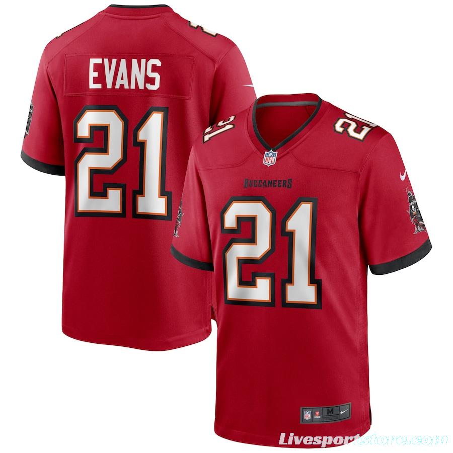 Men's Justin Evans Red Player Limited Team Jersey