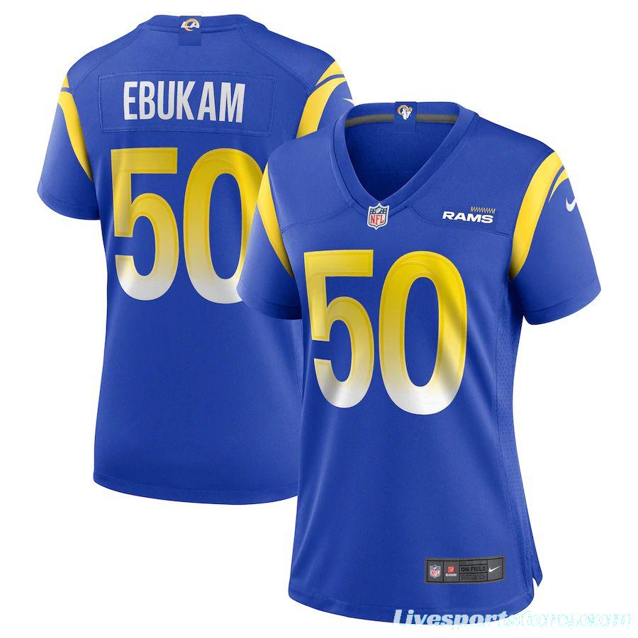 Women's Samson Ebukam Royal Player Limited Team Jersey