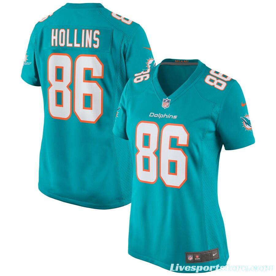 Women's Mack Hollins Aqua Player Limited Team Jersey