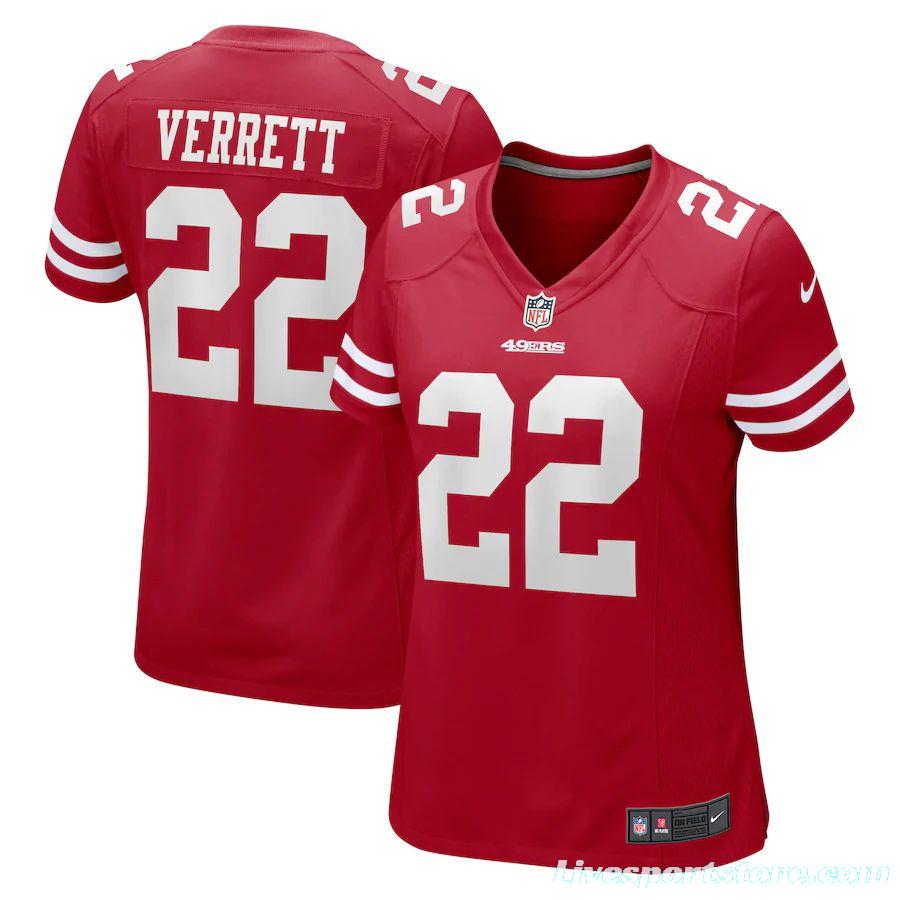 Women's Jason Verrett Scarlet Player Limited Team Jersey