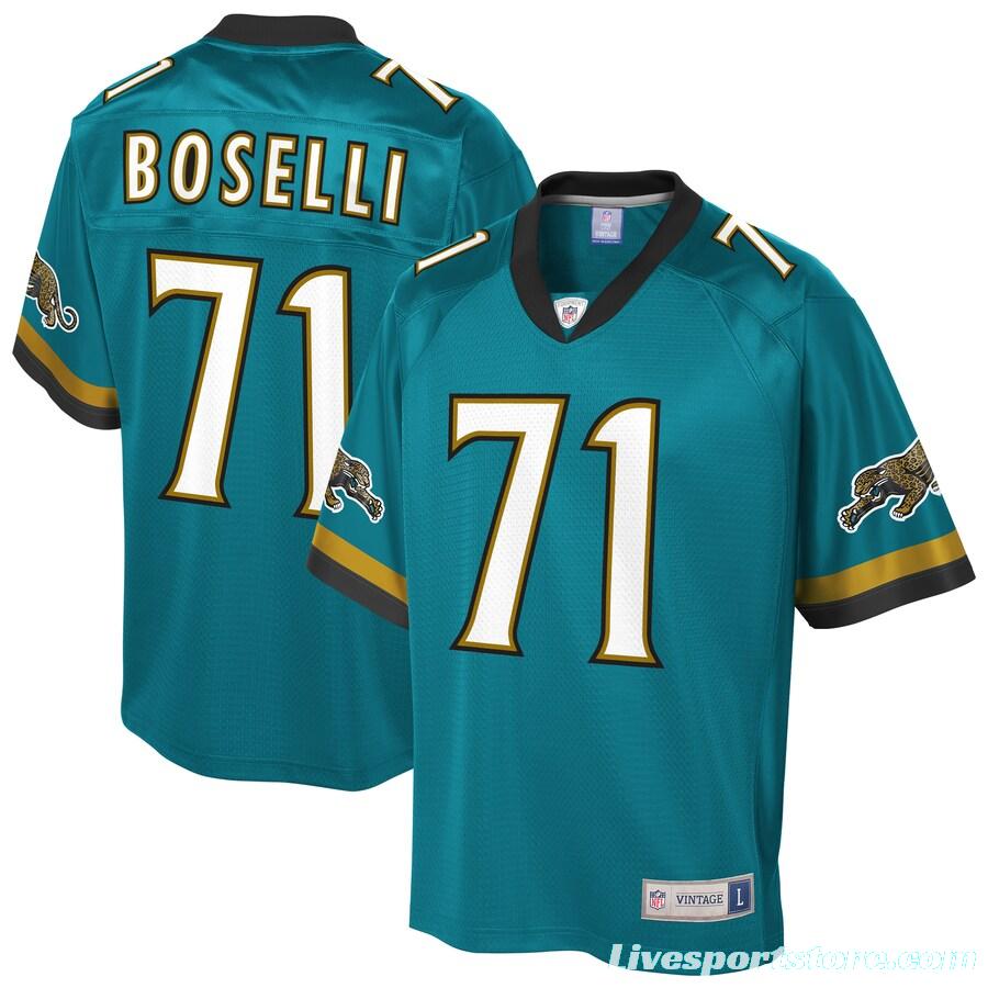 Men's Tony Boselli Pro Line Teal Retired Replica Player Limited Team Jersey