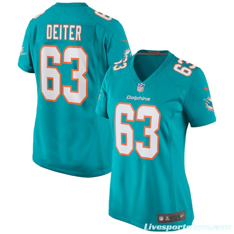 Women's Michael Deiter Aqua Player Limited Team Jersey