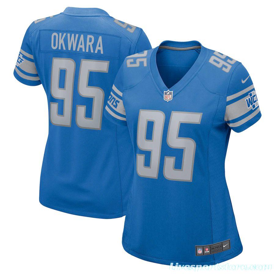 Women's Romeo Okwara Blue Player Limited Team Jersey