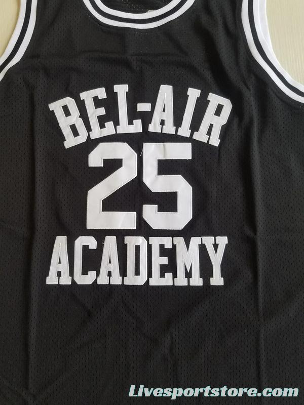 The Fresh Prince of Bel-Air Alfonso Ribeiro Carlton Banks Bel-Air Academy Black Basketball Jersey