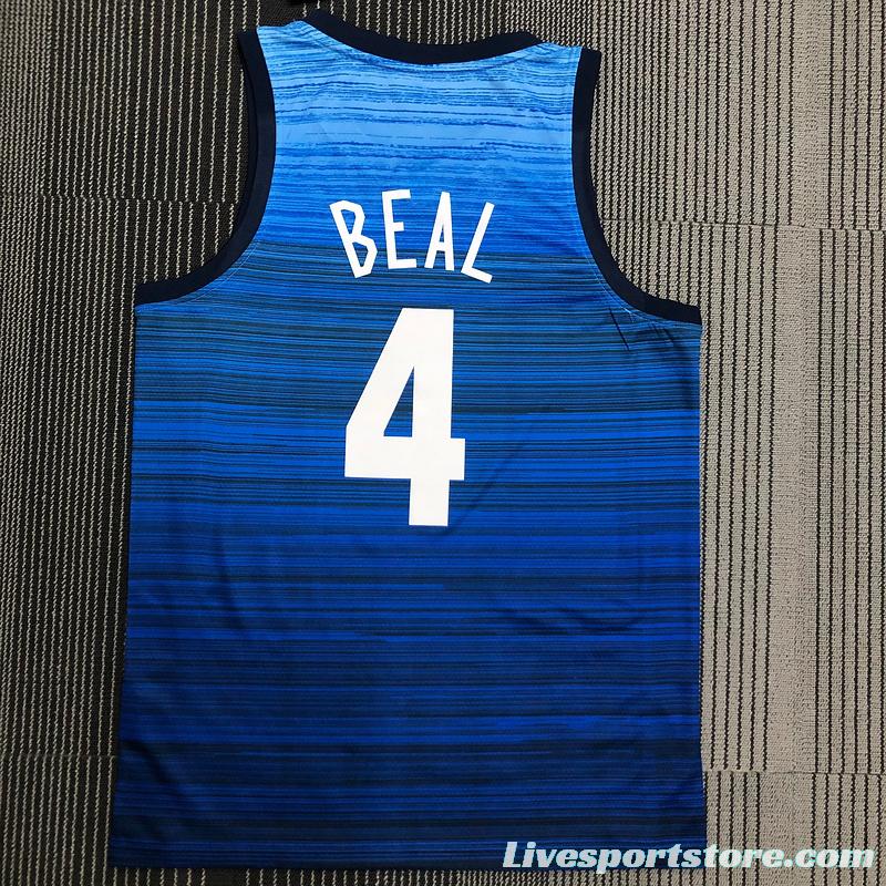 Thai Version Men's Bradley Beal Navy USA Basketball Player Jersey