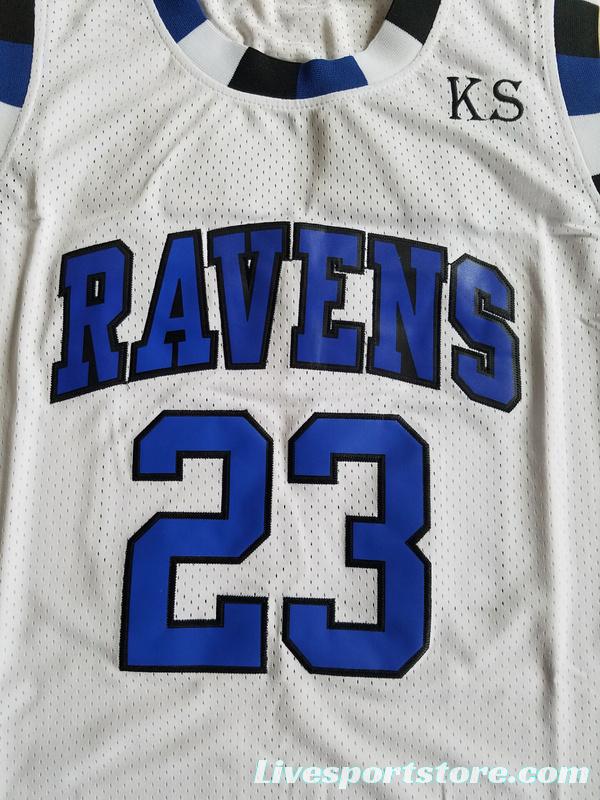 Nathan Scott 23 One Tree Hill Ravens White Basketball Jersey