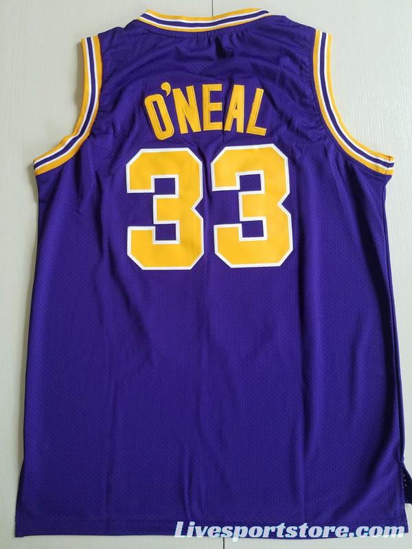 Shaquille O'Neal 33 LSU College Purple Basketball Jersey