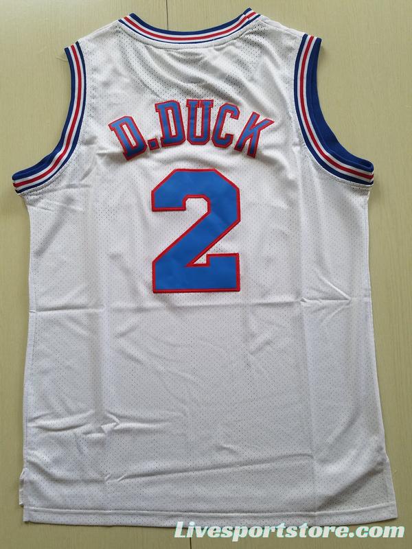 D.Duck 2 Movie Edition White Basketball Jersey