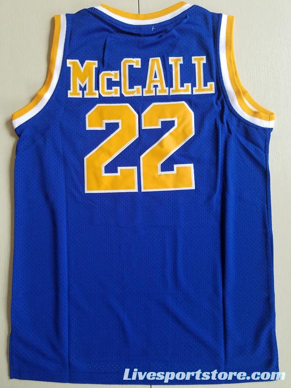 Quincy McCall 22 Crenshaw High School Blue Basketball Jersey Love and Basketball